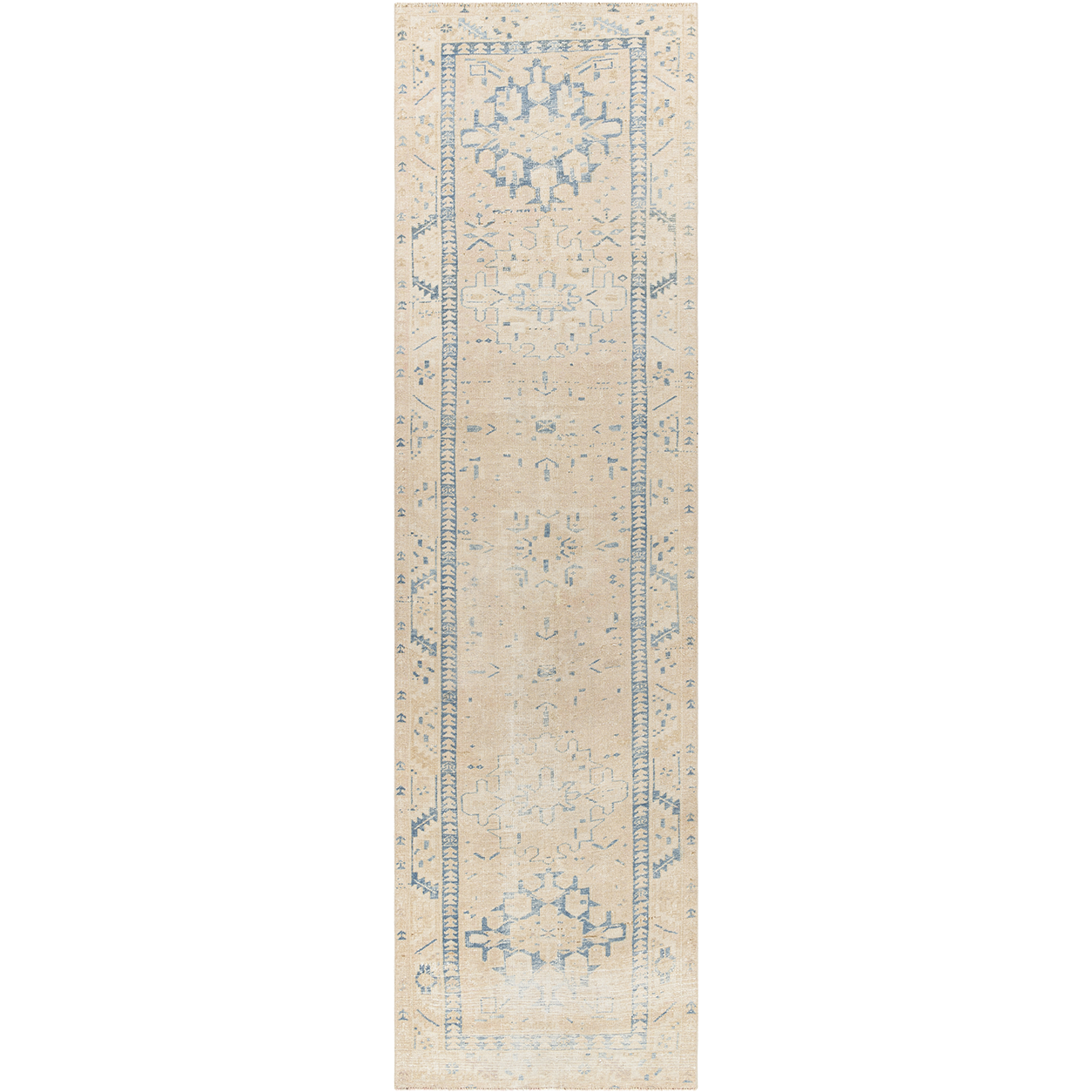 Vintage Hand-Knotted Wool Rug #7, 3x10