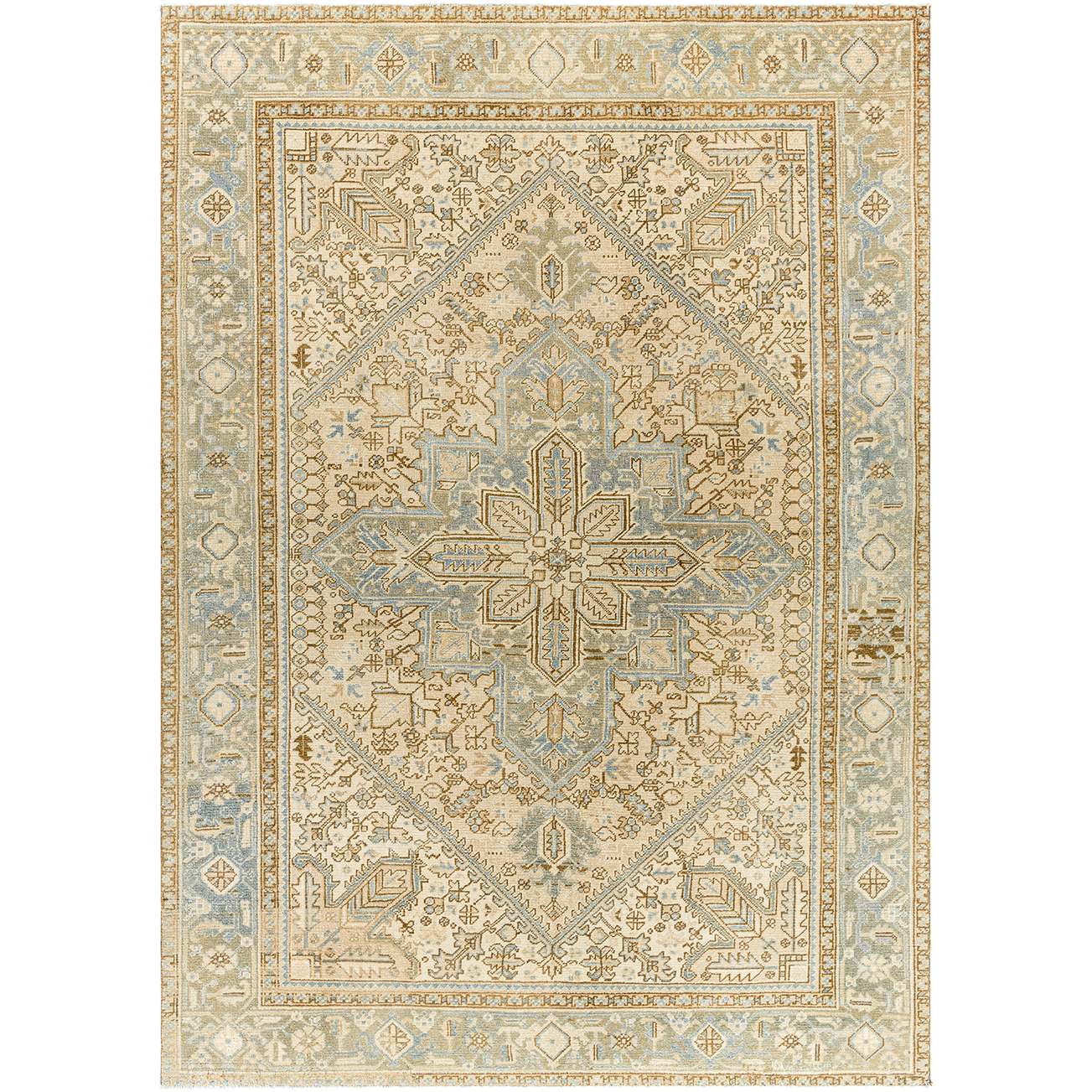 Vintage Hand-Knotted Wool Rug #28, 7x9